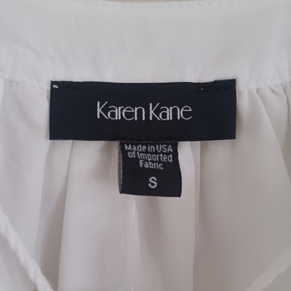 NWT Karen Kane Super Bloom Embellished Tassel Dress White Size S - Picture 5 of 11